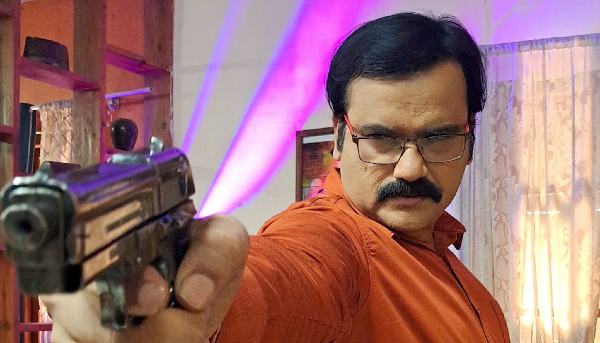 Ramesh Donthula in an action scene