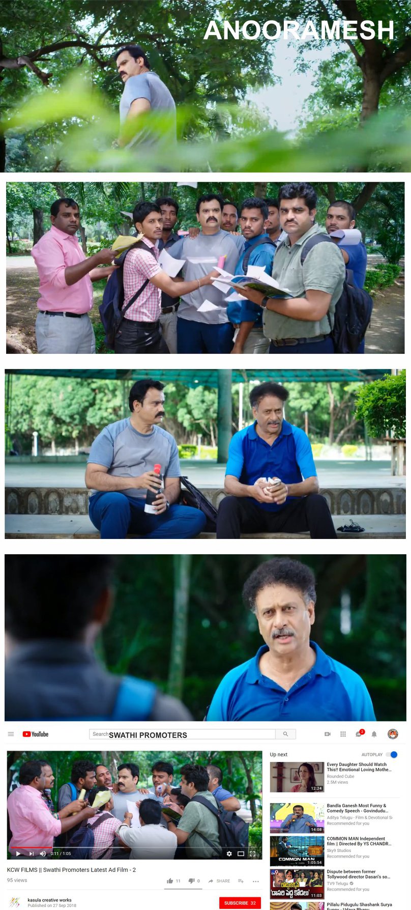 Actor Ramesh Donthula commercial film collage